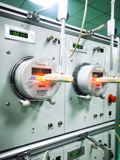 電圧および電流源を備えた単相電力量計のテストベンチ