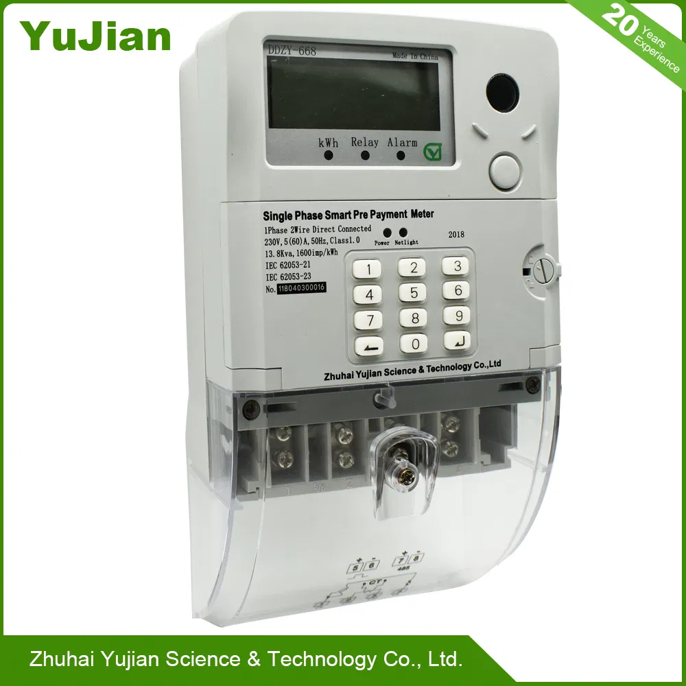 前払いおよび Sts 承認付きの単相スマート エネルギー メーター